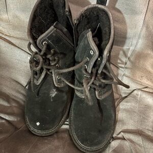 UGG Black Suede Ankle Booties